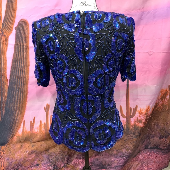 Perfect Sequin iridescent Vintage Blouse - Picture 4 of 6